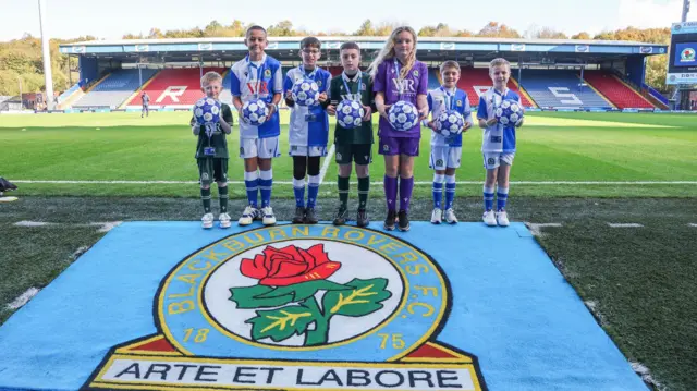 Matchday mascots at Blackburn