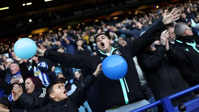 Sheffield Wednesday fans sing at Hillsborough