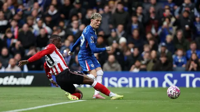 Alejandro Garnacho of Chelsea scores his team's first goal