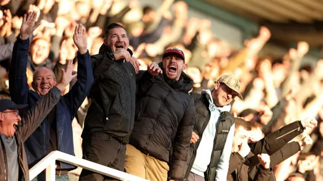 Millwall fans celebrate