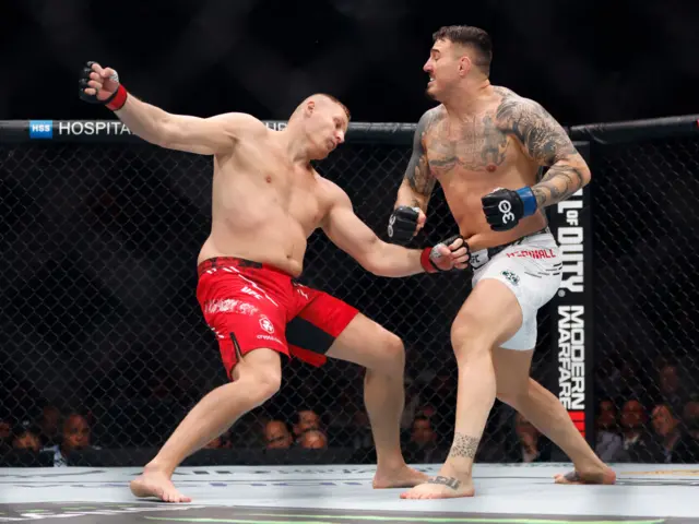 Tom Aspinall of England knocks out Sergei Pavlovich of Russia