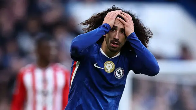 Marc Cucurella reacts