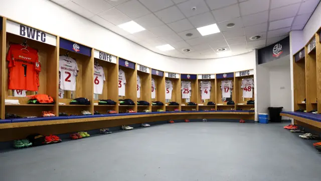 Bolton dressing room