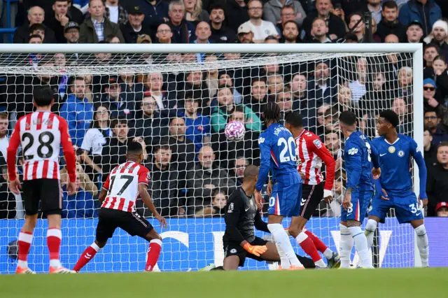 Wilson Isidor of Sunderland scores