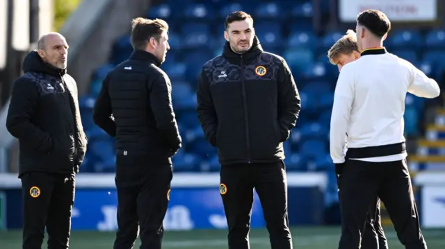 Partick Thistle players at Stark's Park