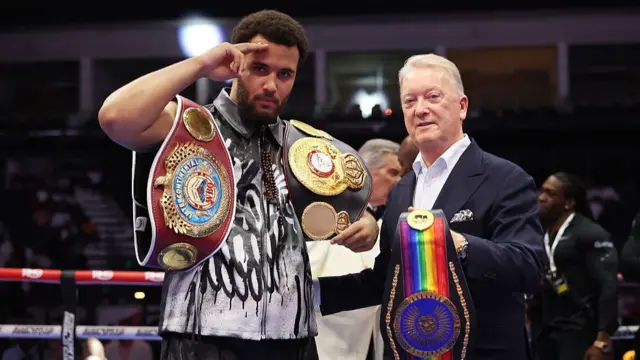 Moses Itauma and Frank Warren