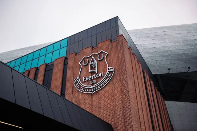 Everton crest on Hill Dickinson Stadium