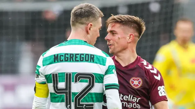 Callum McGregor and Cammy Devlin have a chat