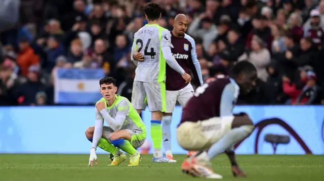 Phil Foden after the final whistle at Villa Park