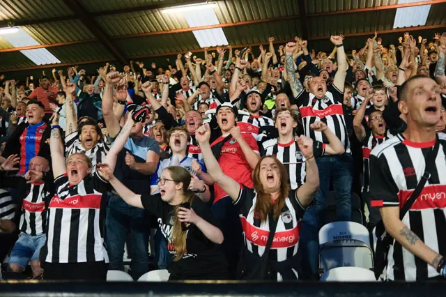Grimsby Town fans celebrate