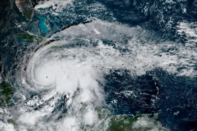 Satellite image of Hurricane Melissa