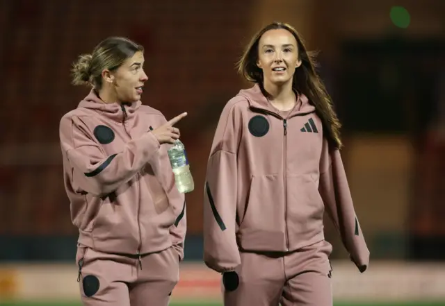 Nicola Docherty and Caroline Weir