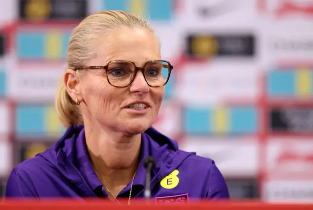Sarina Wiegman addresses the press