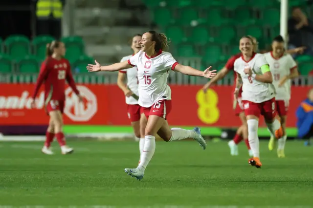 Milkena Kokosz of Poland celebrates