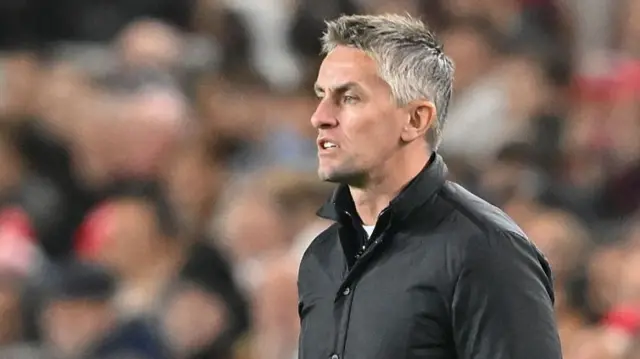 Kieran McKenna on the sideline