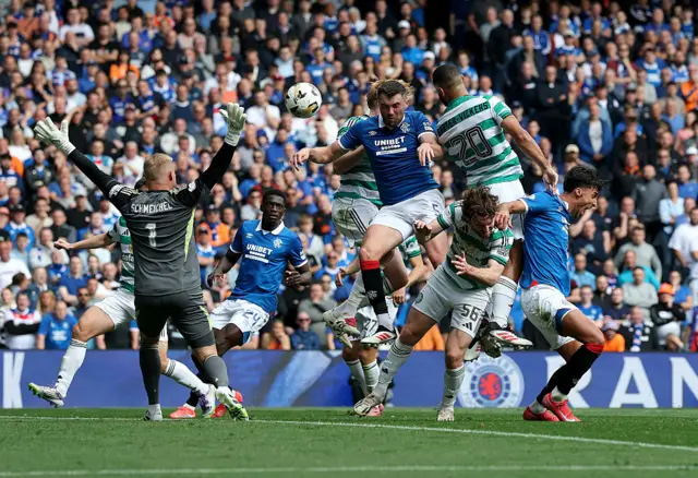 John Souttar of Rangers scores his team's first goal