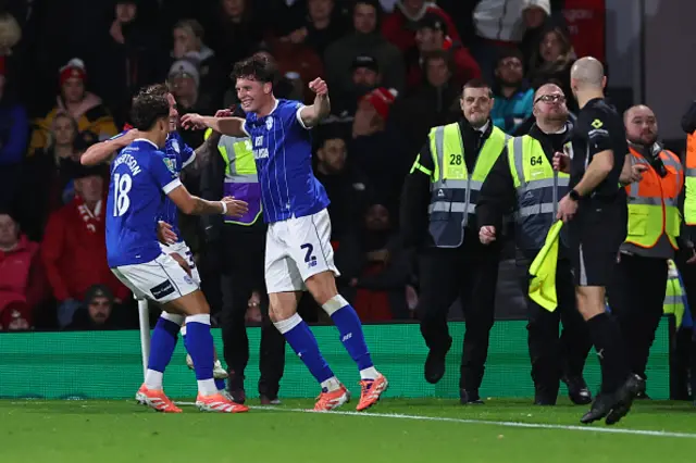 William Fish of Cardiff City celebrates
