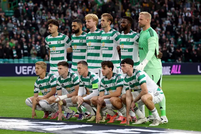 Celtic players pose