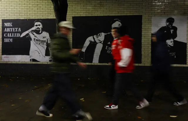 Tunnel outside Emirates Stadium.