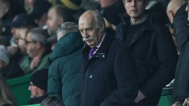 Majority shareholder Dermot Desmond at Celtic Park