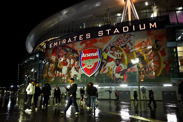 Emirates stadium ahead of League Cup match.
