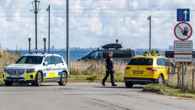 Police were seen carrying out patrols of Copenhagen Airport's perimeter after the reported drone sightings