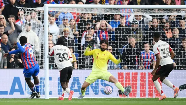 Liverpool concede a late goal against Crystal Palace