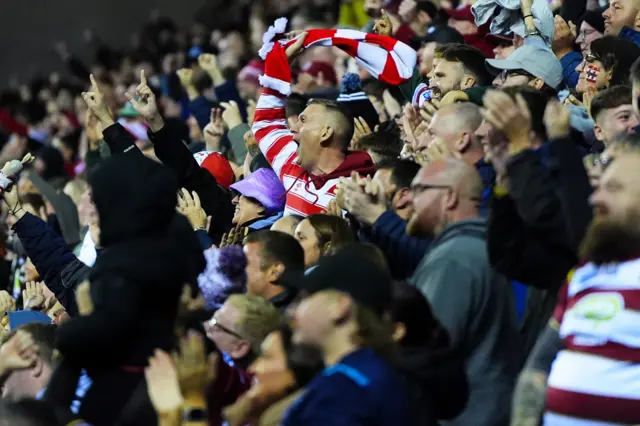 Wigan fans celebrate