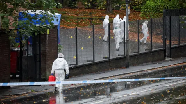 Forensic team is seen in Manchester