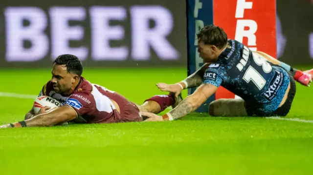 Bevan French scores for Wigan against Leigh