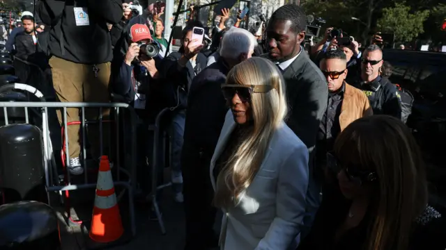 Janice Combs, mother of Sean "Diddy" Combs arrives at court for the sentencing hearing of Sean "Diddy" Combs,