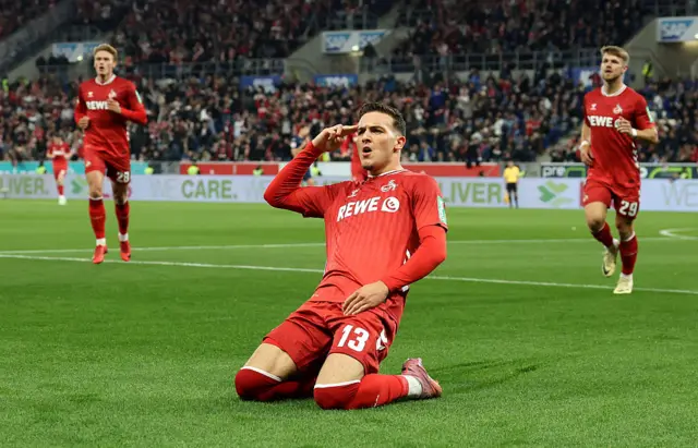 Said El Mala of 1.FC Koln celebrates scoring his team's first goal
