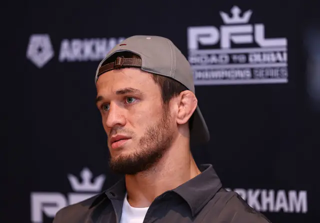Usman Nurmagomedov at the media day in Dubai