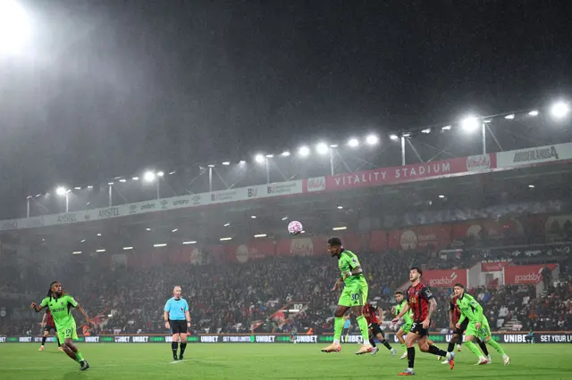 Rain pours down during play