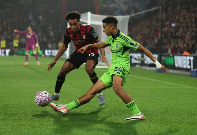 Tavernier prepares to tackle King as he plays a pass