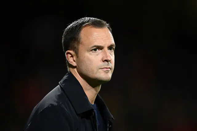 Chris Davies on the touchline