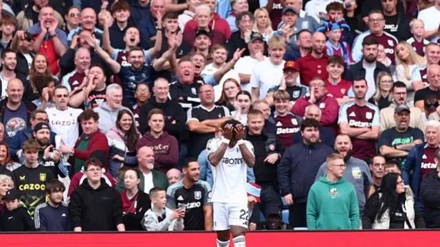 Kevin reacts to a missed chance against Villa