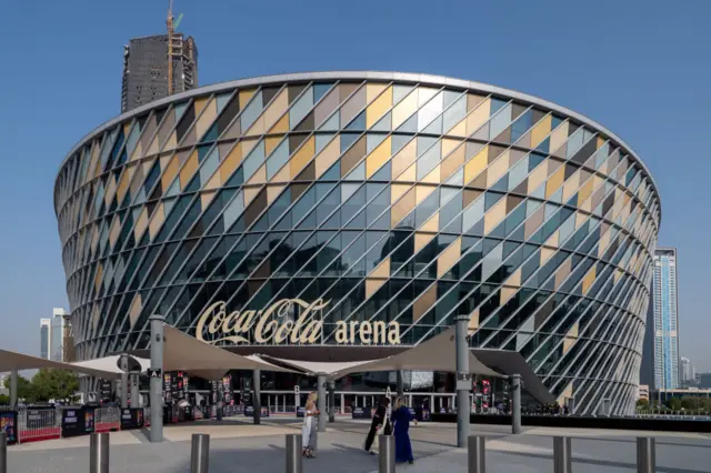 Exterior of the Coca-Cola Arena in Duba