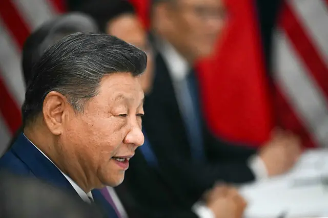 Close up of Chinese leader Xi Jinping