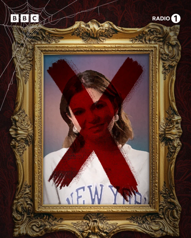 Portrait of Lauren Layfield in a gold, Traitors-style photo frame
