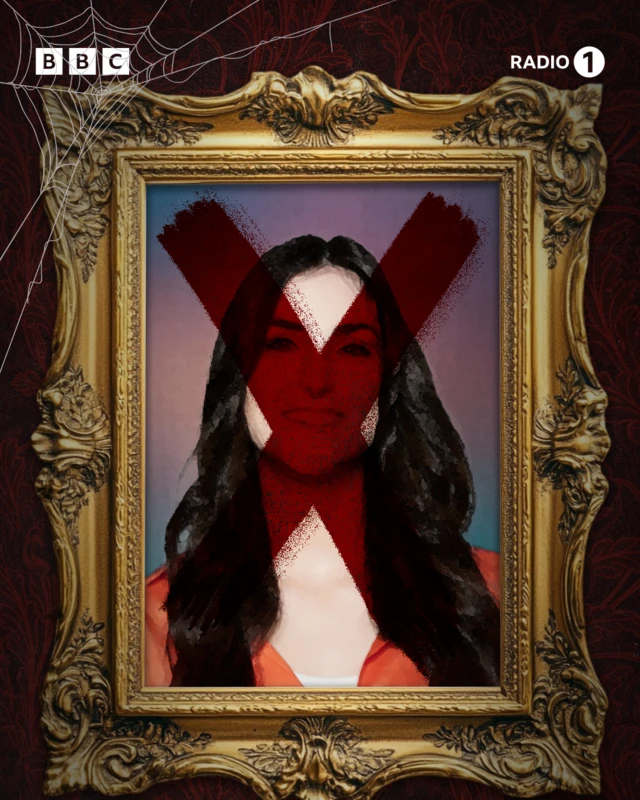 Portrait of Vicky Hawkesworth in a gold, Traitors-style photo frame