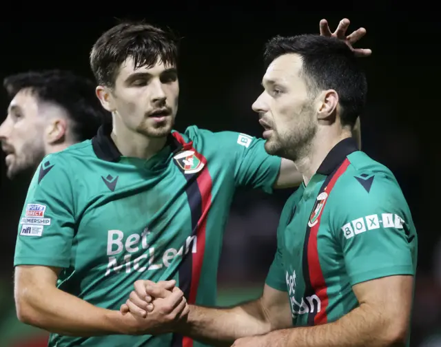 Pat Hoban celebrates