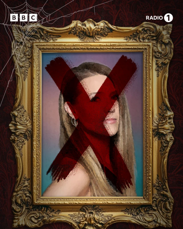 Charlie Tee with a cross on her portrait