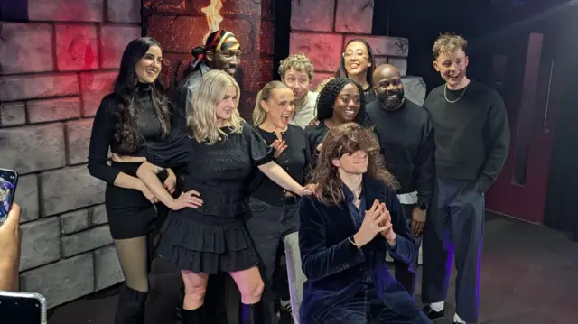 BBC presenters who took part in Radio 1 traitors pose in live lounge for picture