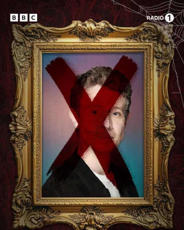 Portrait of Matt Edmondson in a gold, Traitors-style photo frame