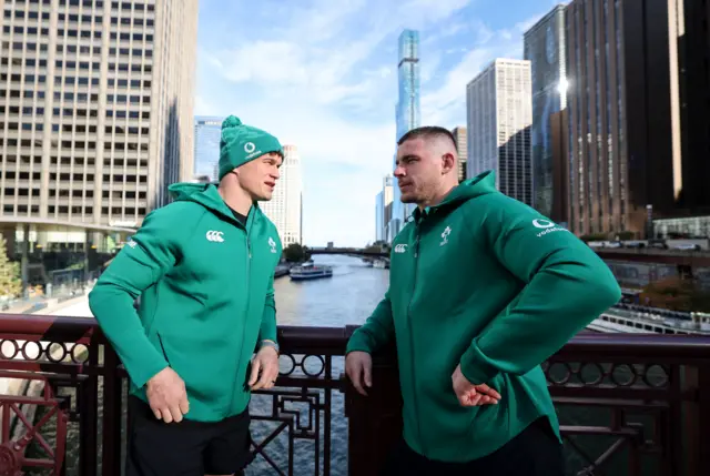 Josh van der Flier and Nick Timoney