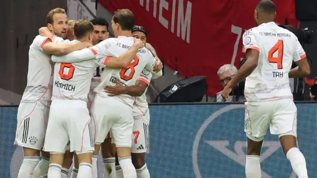 Luis Diaz celebrates with teammates