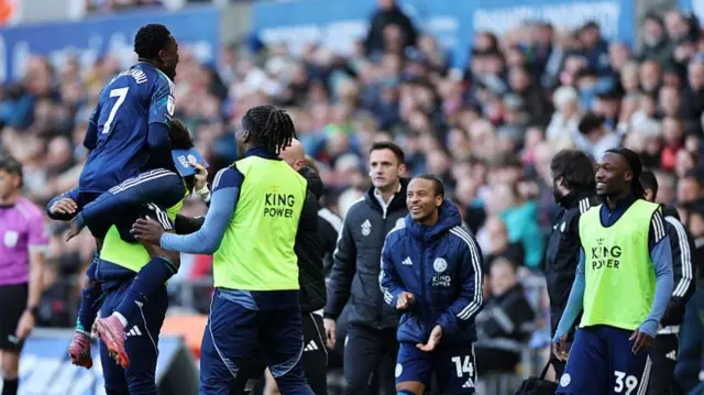 Abdul Fatawa and Leicester City celebrate