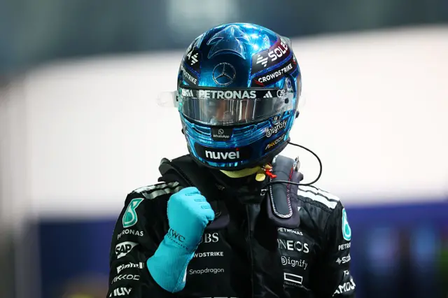 George Russell in Singapore