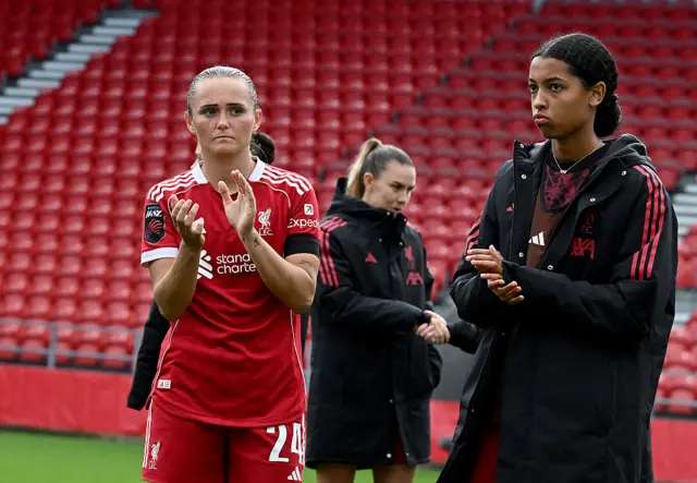 Liverpool players look forlorn after another defeat